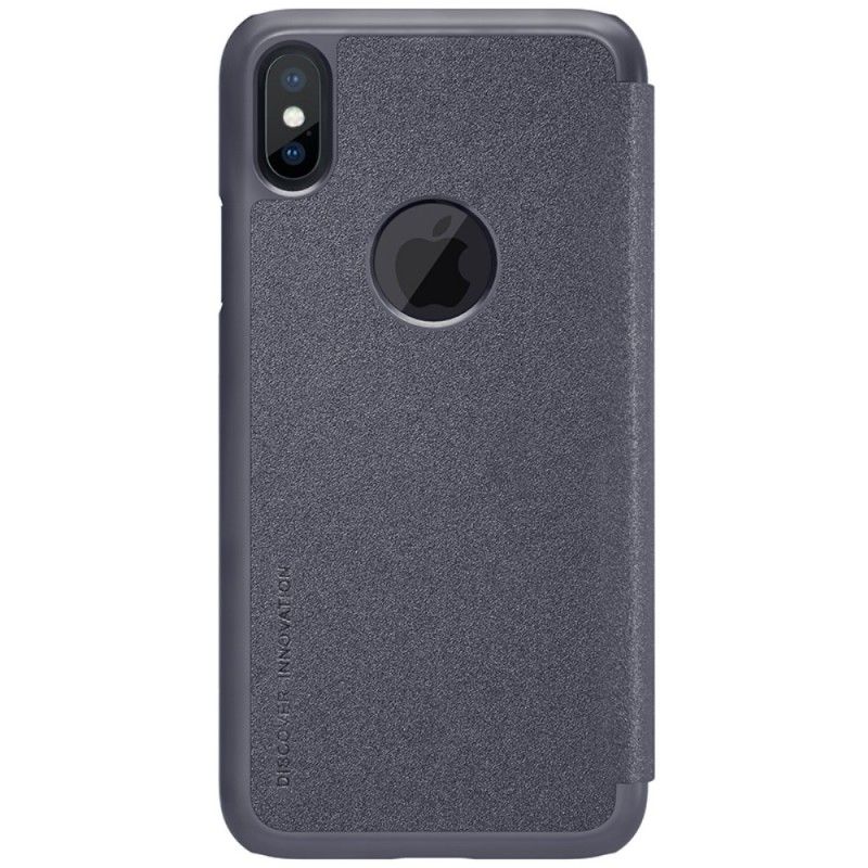 Folio Deksel iPhone X Svart Nillkin
