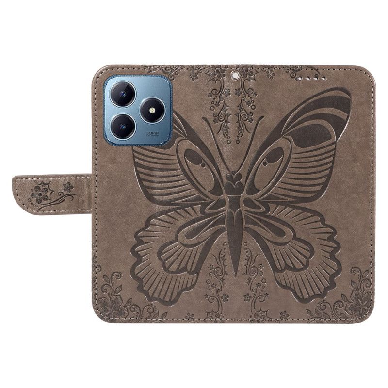 Folio Deksel Realme C63 Grafisk Sommerfugl Beskyttelse Deksel