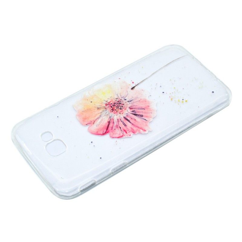 Deksel for Samsung Galaxy A5 2017 Gjennomsiktig Akvarellvalmue