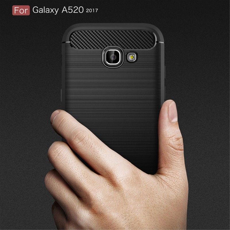 Deksel Samsung Galaxy A5 2017 Svart Børstet Karbonfiber