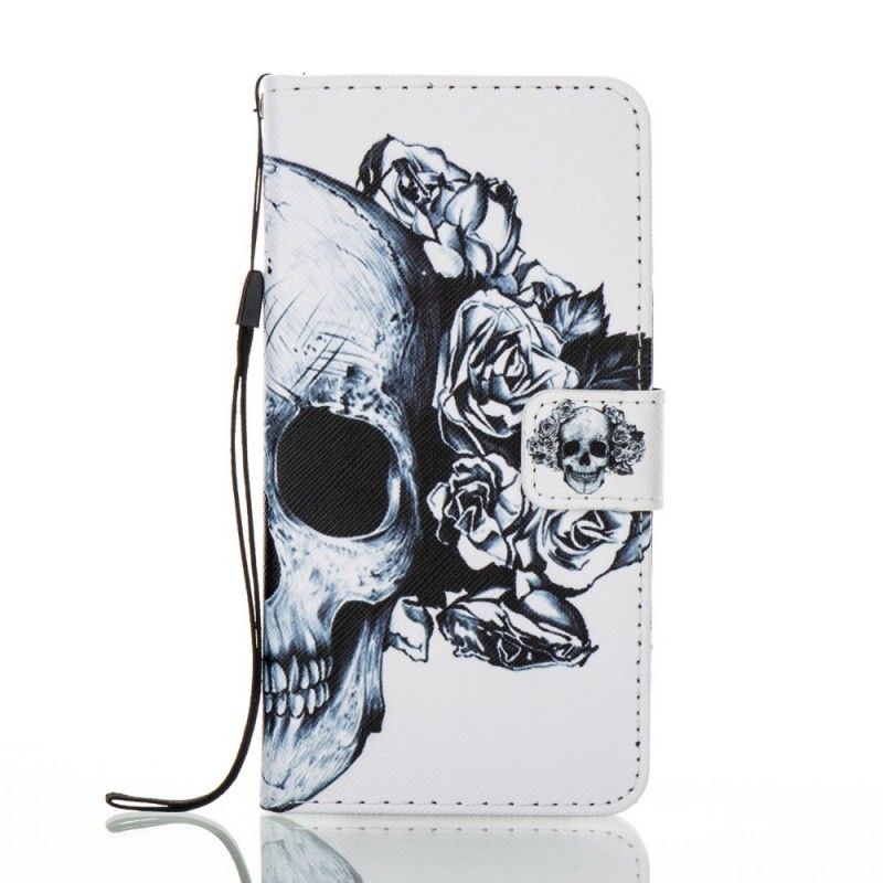 Folio Deksel Samsung Galaxy A5 2017 Blomsterhodeskalle Beskyttelse