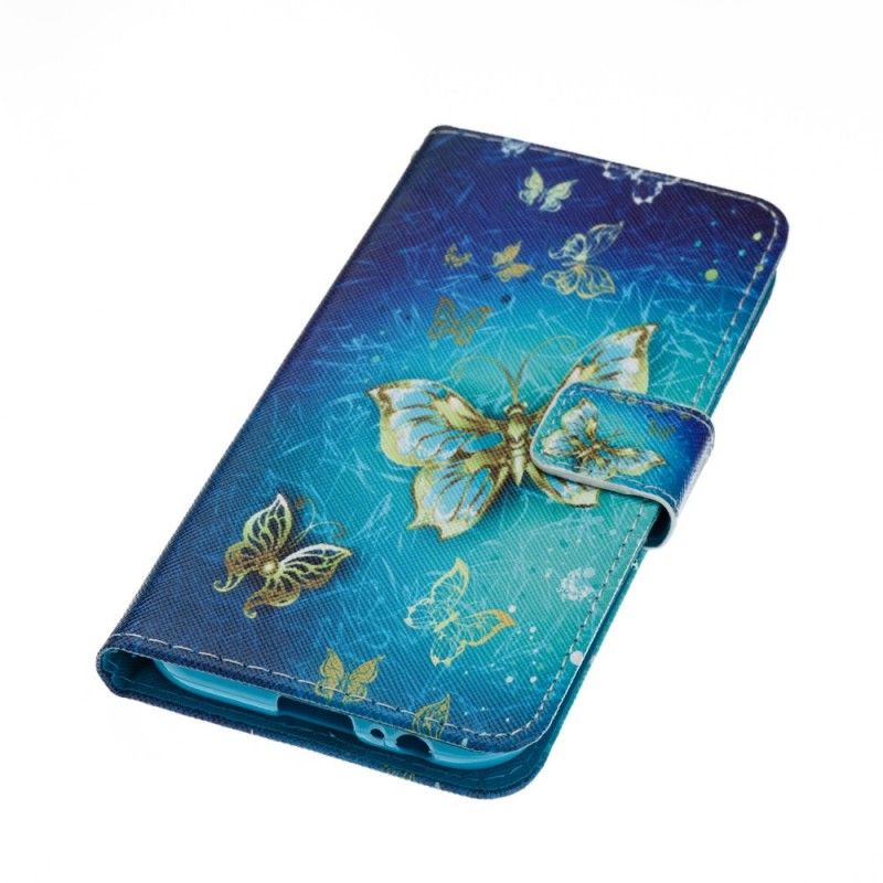 Folio Deksel Samsung Galaxy A5 2017 Gyldne Sommerfugler Anti-fall