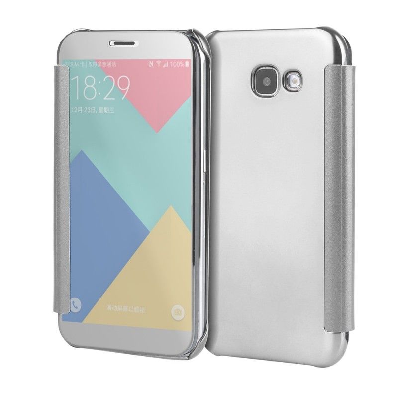 Folio Deksel Samsung Galaxy A5 2017 Mørkeblå Speil Anti-fall