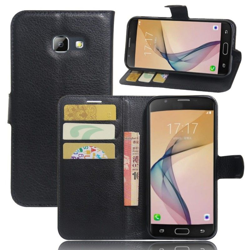 Lærdeksel Folio Deksel Samsung Galaxy A5 2017 Svart Klassisk