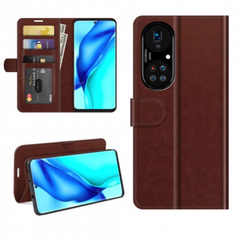 Folio Deksel Til Huawei P50 Pro Stil Skinndesign