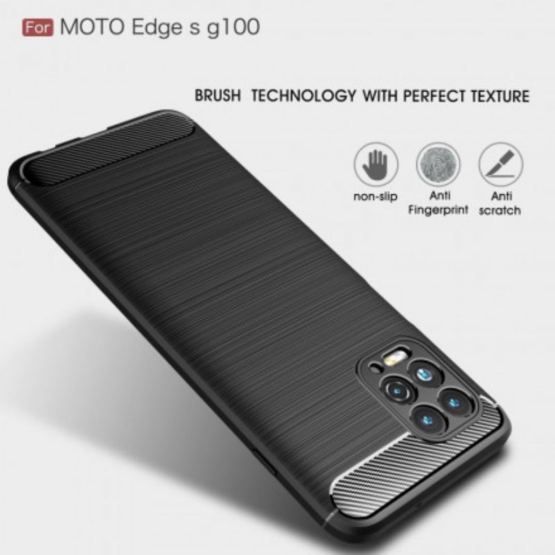 Deksel Moto G100 Børstet Karbonfiber