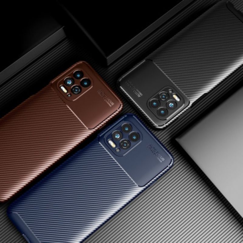 Deksel Moto G100 Fleksibel Karbonfibertekstur