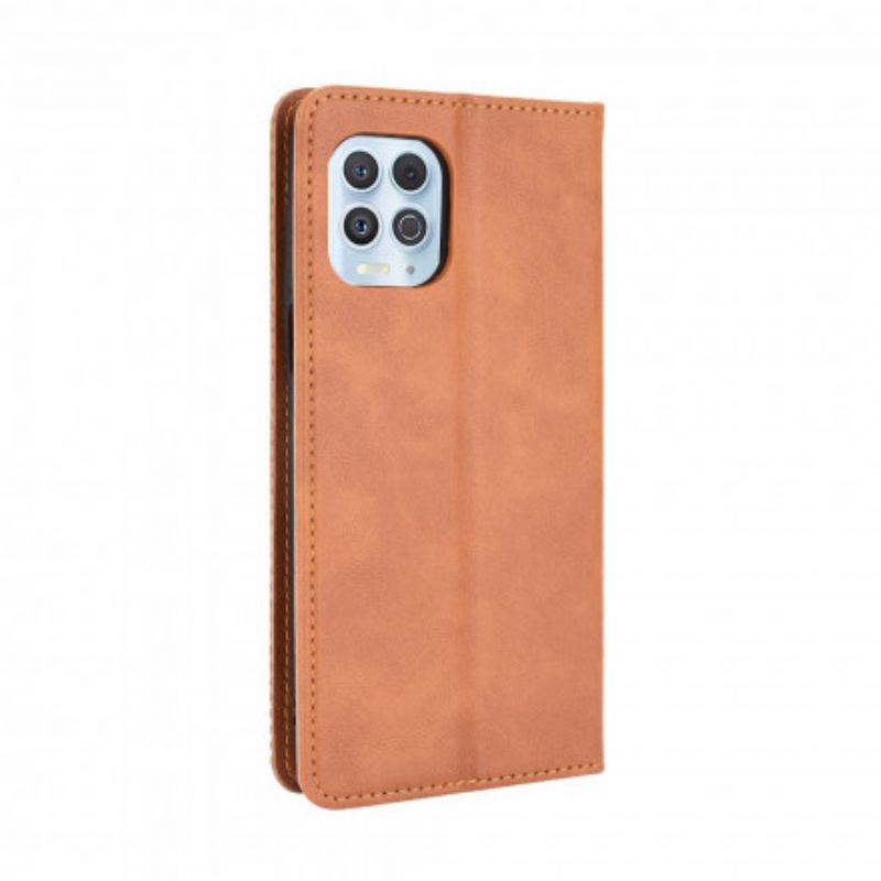 Folio Deksel Moto G100 Stilisert Vintage Skinneffekt Beskyttelse Deksel
