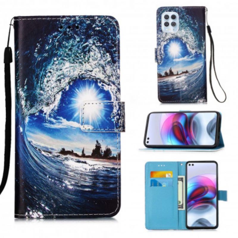 Folio Deksel Til Moto G100 Elsker The Wave