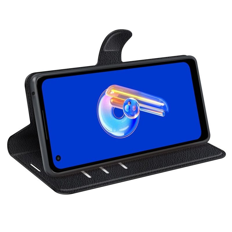 Folio Deksel Asus Zenfone 10 Klassisk Litchi-imitasjonsskinn Beskyttelse Deksel