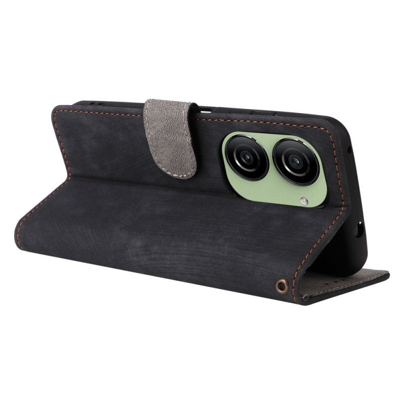 Folio Deksel Til Asus Zenfone 10 Rfid Semsket Skinneffekt