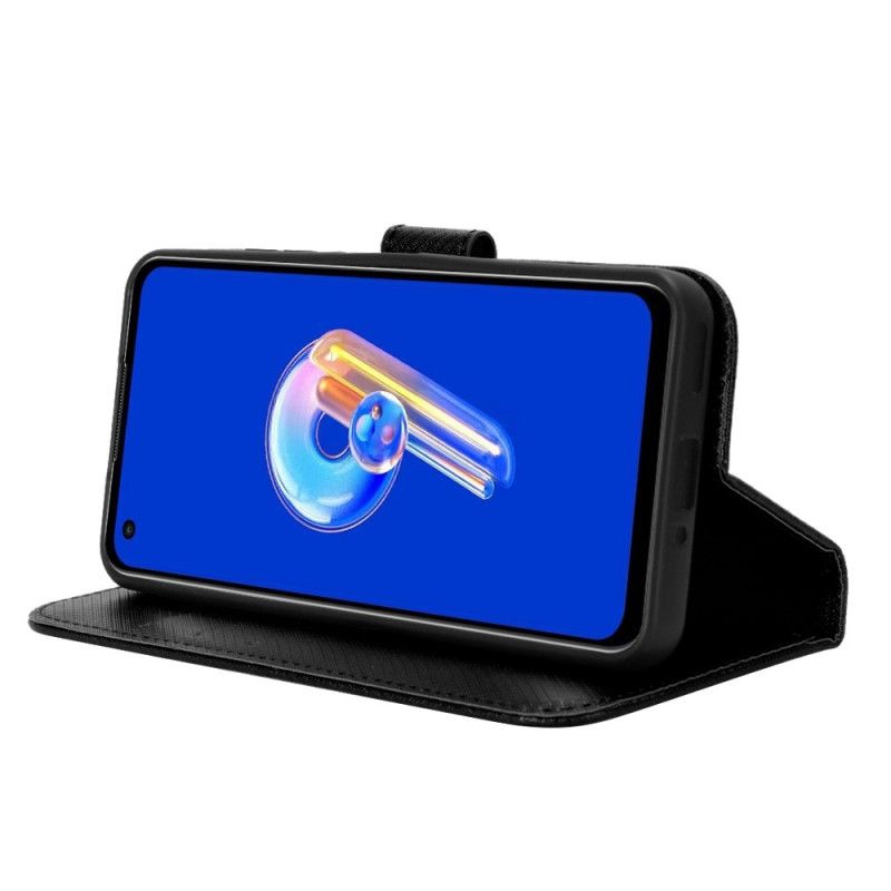 Lærdeksel Folio Deksel Asus Zenfone 10 Snor Med Diamanttekstur