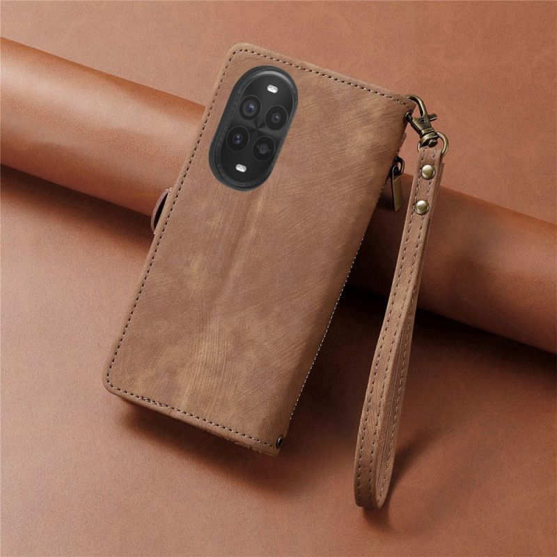 Folio Deksel Huawei Nova 13 Pro Lommebok Med Glidelås Beskyttelse Deksel