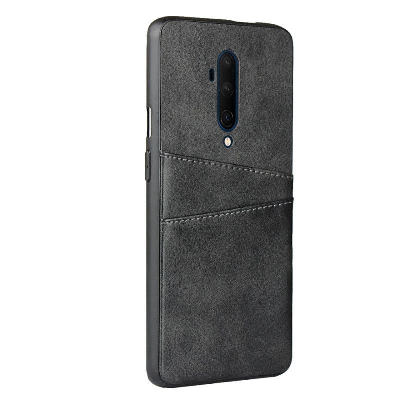 Deksel for OnePlus 7T Pro Svart Dobbel Kortholder