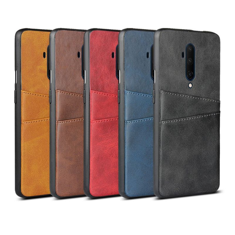 Deksel for OnePlus 7T Pro Svart Dobbel Kortholder