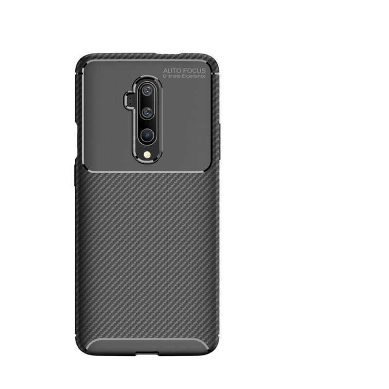 Deksel for OnePlus 7T Pro Svart Fleksibel Karbonfibertekstur