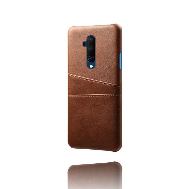 Deksel OnePlus 7T Pro Rød Kortholder Beskyttelse