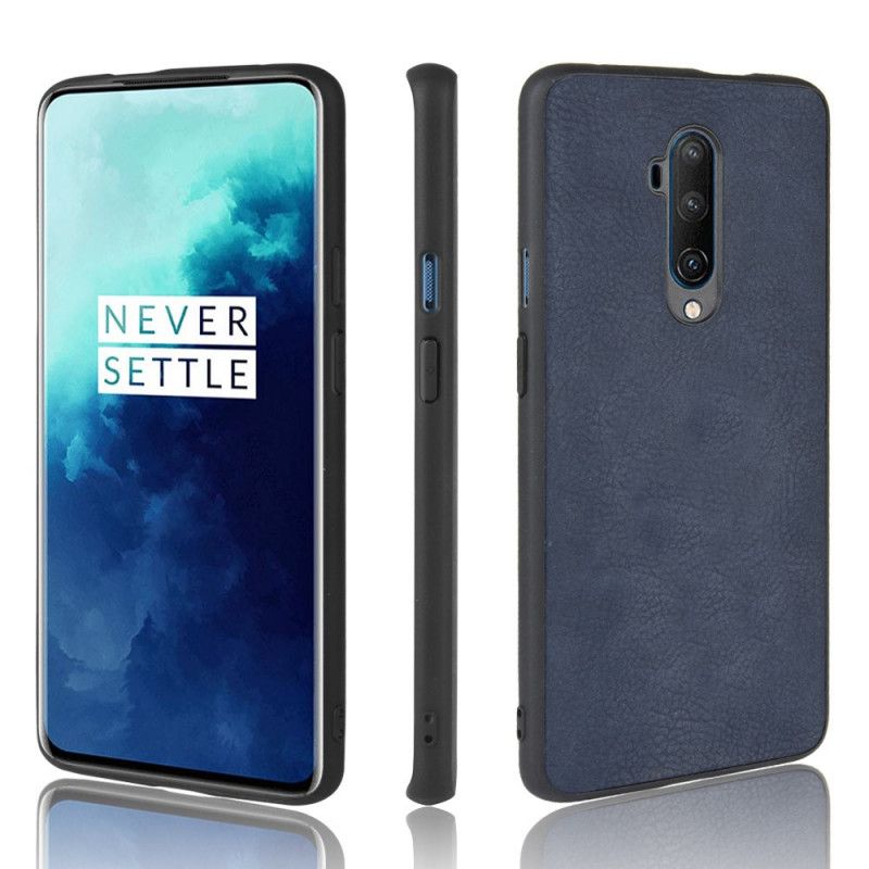 Deksel OnePlus 7T Pro Svart Skinneffekt I Vintage Utseende Beskyttelse
