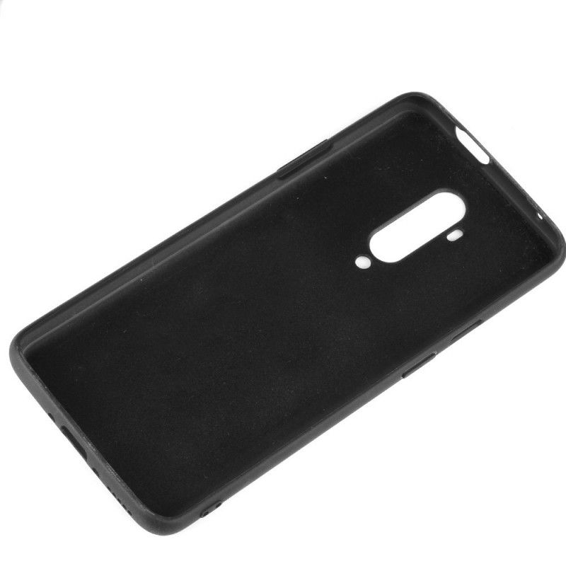 Deksel OnePlus 7T Pro Svart Skinneffekt I Vintage Utseende Beskyttelse