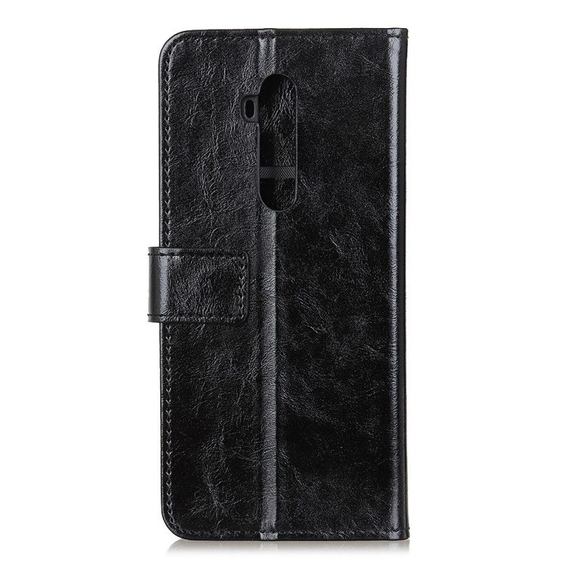 Folio Deksel for OnePlus 7T Pro Svart Skinnende Skinneffekt