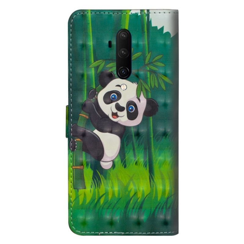 Folio Deksel OnePlus 7T Pro Panda Og Bambus