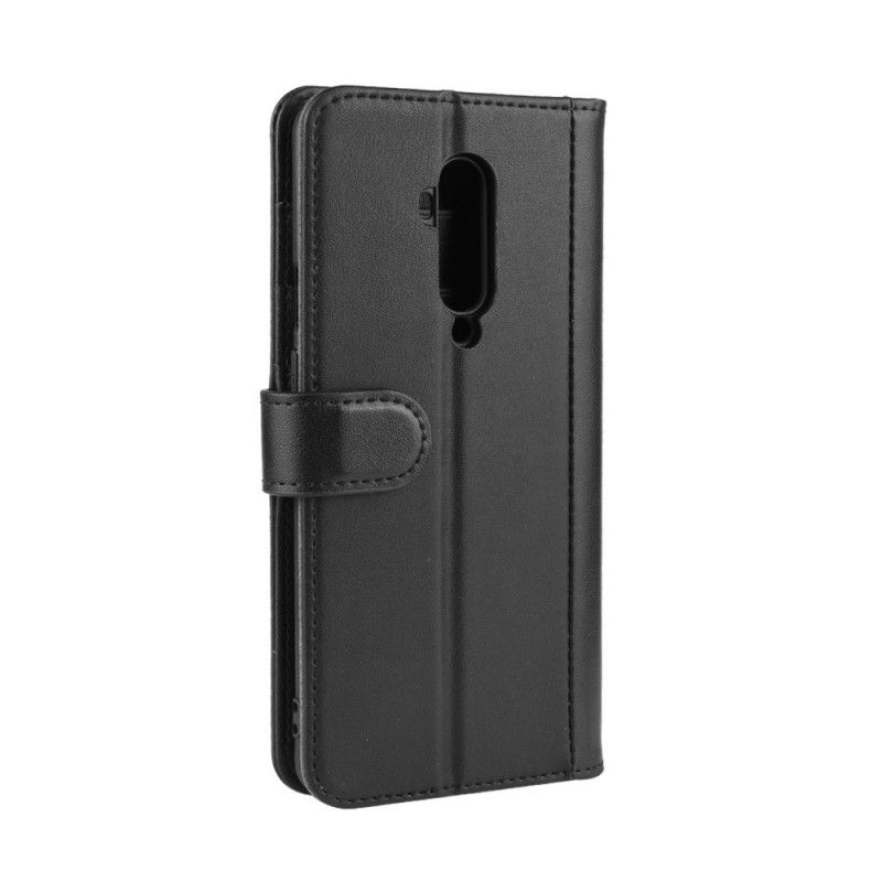 Lærdeksel Folio Deksel OnePlus 7T Pro Svart Ekte Lær