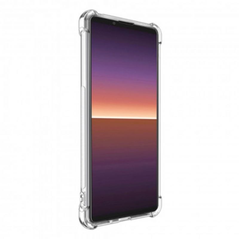 Deksel Sony Xperia 1 Iii Gjennomsiktig Med Imak-skjermfilm Beskyttelse Deksel