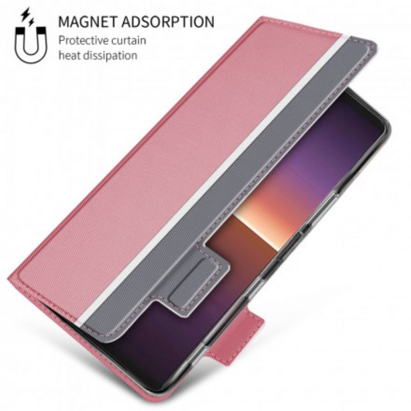 Folio Deksel Sony Xperia 1 Iii Bicolor Baiyu-serien