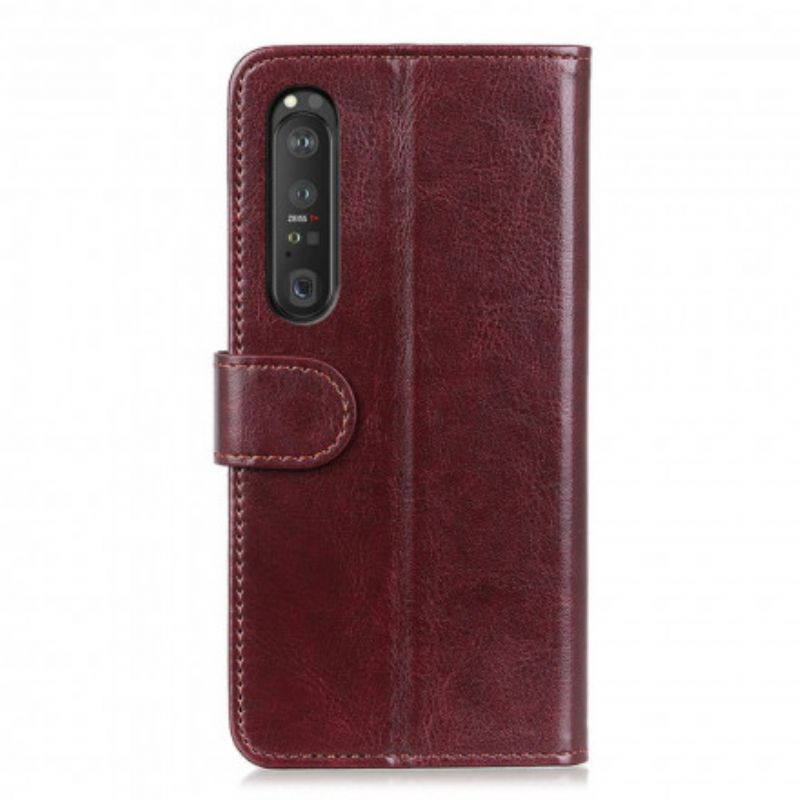 Folio Deksel Sony Xperia 1 Iii Faux Leather Finesse