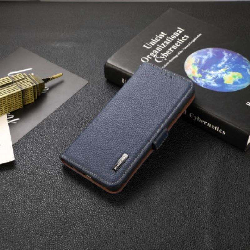 Folio Deksel Sony Xperia 1 Iii Litchi Leather Khazneh Rfid Beskyttelse Deksel