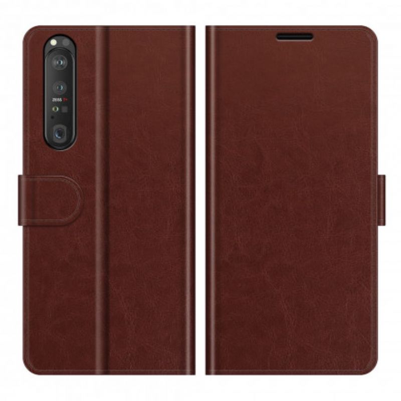 Folio Deksel Sony Xperia 1 Iii Ultra Imitert Skinn Beskyttelse Deksel