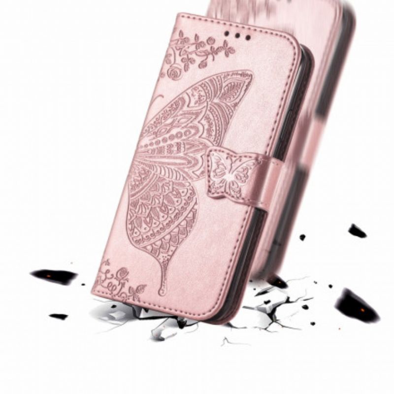 Lærdeksel Folio Deksel Sony Xperia 1 Iii Halve Sommerfugler