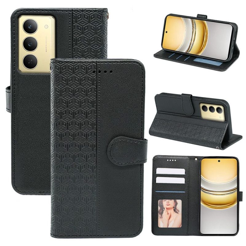 Lærdeksel Folio Deksel Realme 14x 5g Mobildeksel Premium