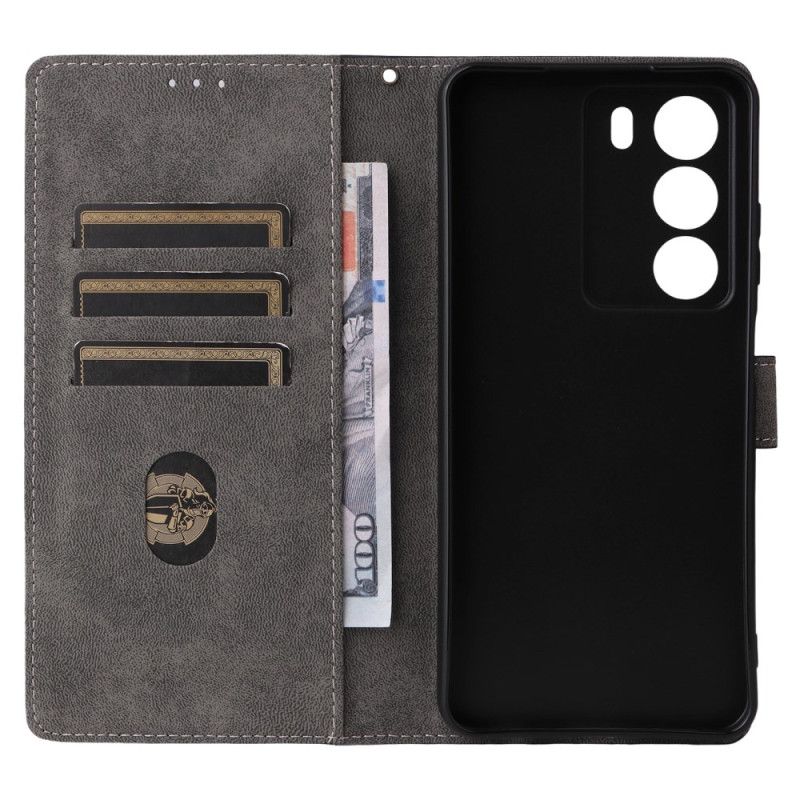 Lærdeksel Folio Deksel Realme 14x 5g Mobildeksel Rfid-beskyttelse I Imitasjonsskinn