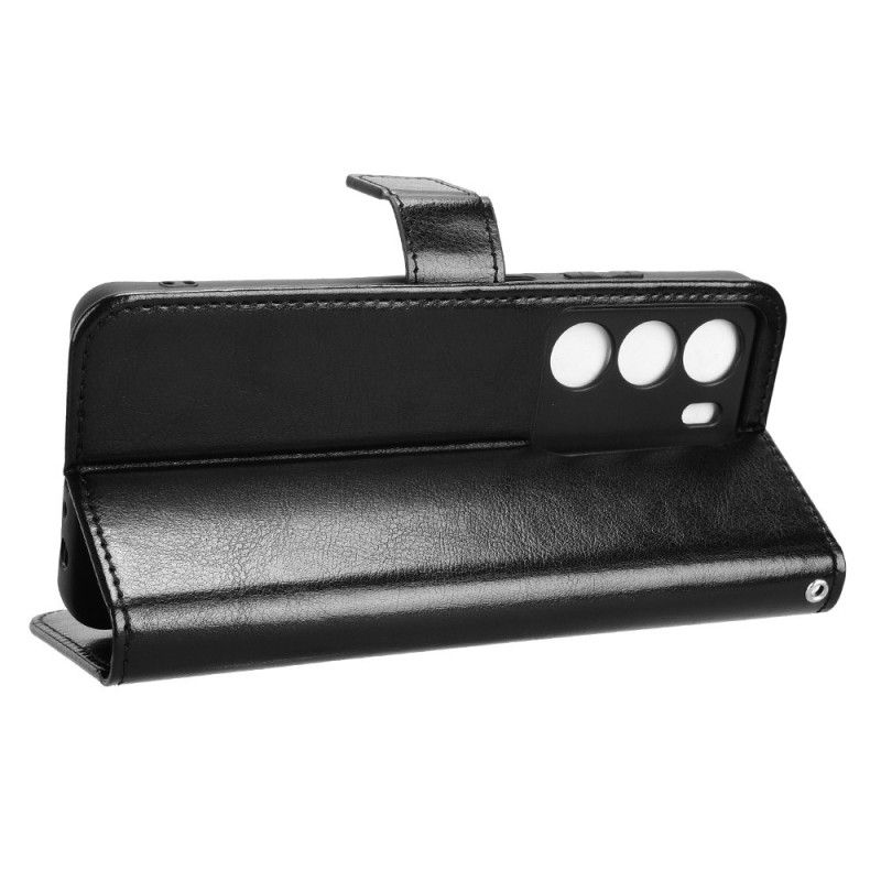 Lærdeksel Folio Deksel Realme 14x 5g Prangende Kunstskinn