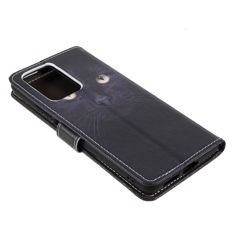 Folio Deksel Xiaomi Mi 11t / 11t Pro Black Strappy Cat Eyes