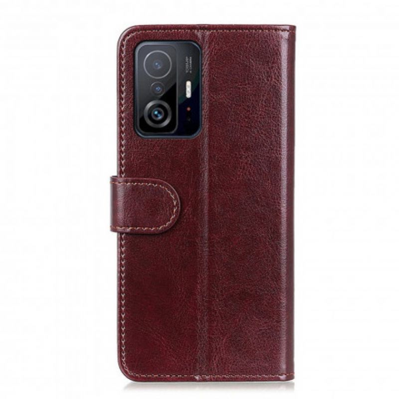 Lærdeksel Folio Deksel Xiaomi Mi 11t / 11t Pro Faux Leather Finesse