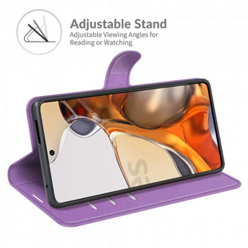Lærdeksel Folio Deksel Xiaomi Mi 11t / 11t Pro Mobildeksel Klassisk