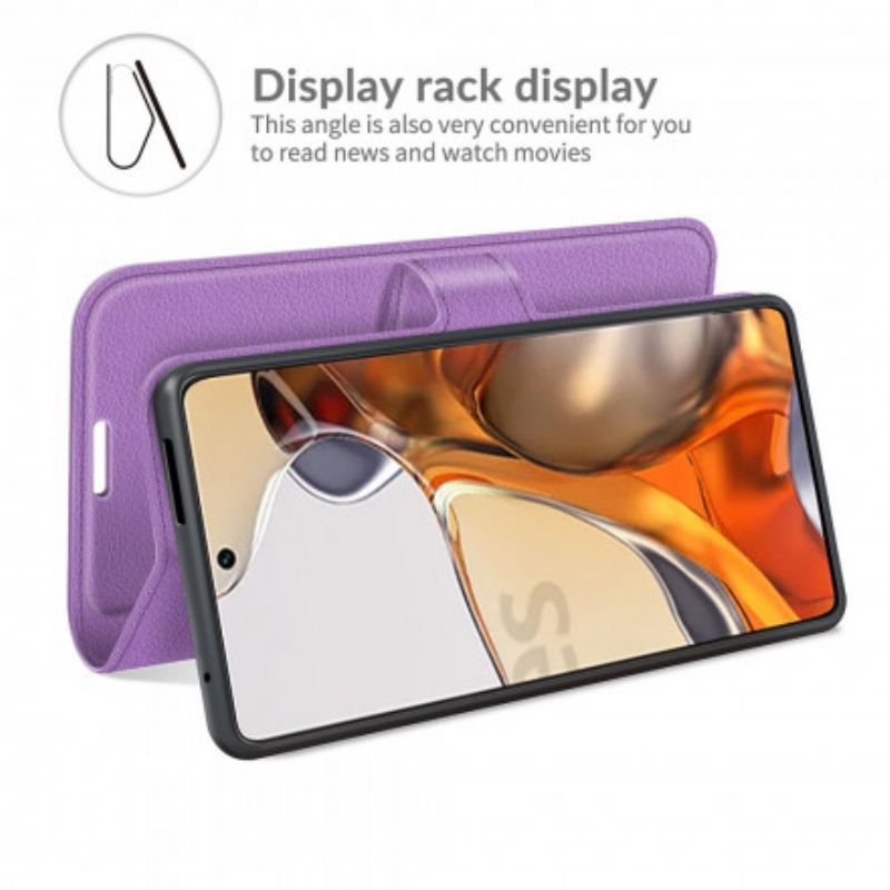 Lærdeksel Folio Deksel Xiaomi Mi 11t / 11t Pro Mobildeksel Klassisk