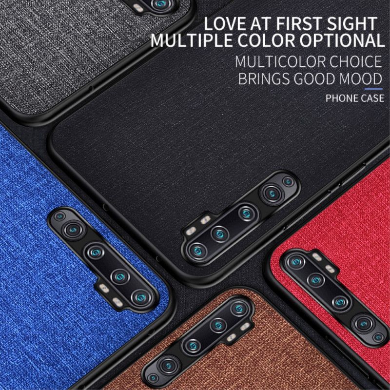 Deksel Xiaomi Mi Note 10 / 10 Pro Svart Stofftekstur