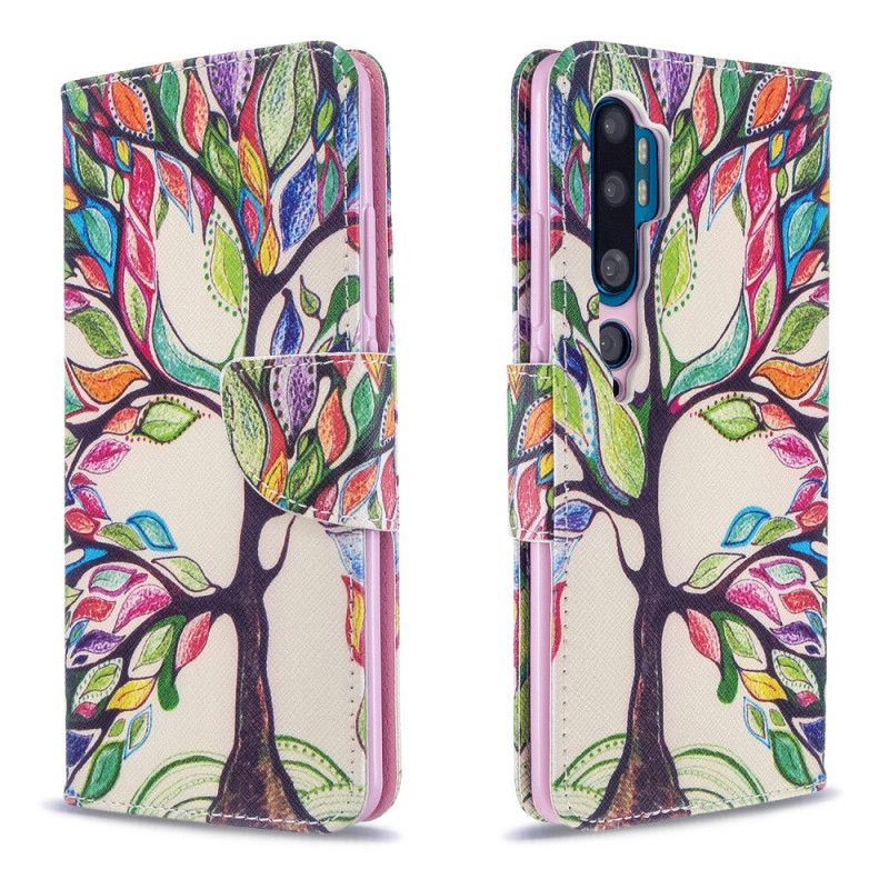 Folio Deksel Xiaomi Mi Note 10 / 10 Pro Farget Tre