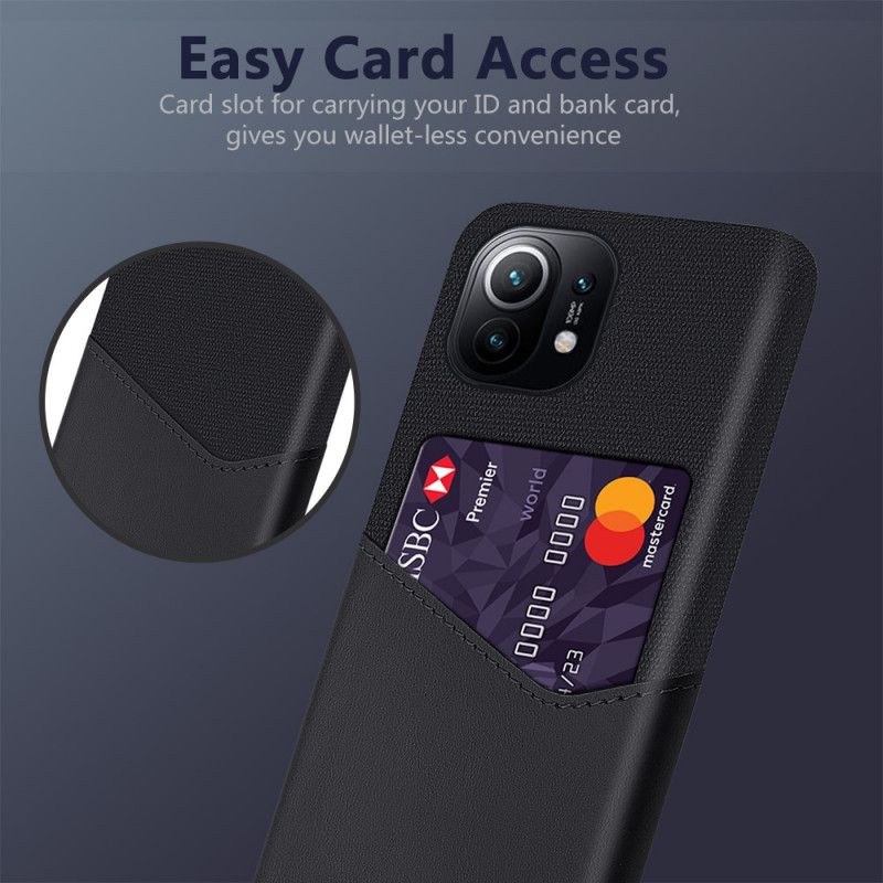 Deksel for Xiaomi Mi 11 Svart Ksq Kortholder