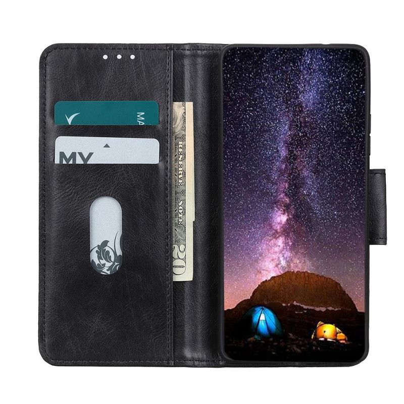 Folio Deksel for Xiaomi Mi 11 Svart Reversibel Lås I Skinneffekt