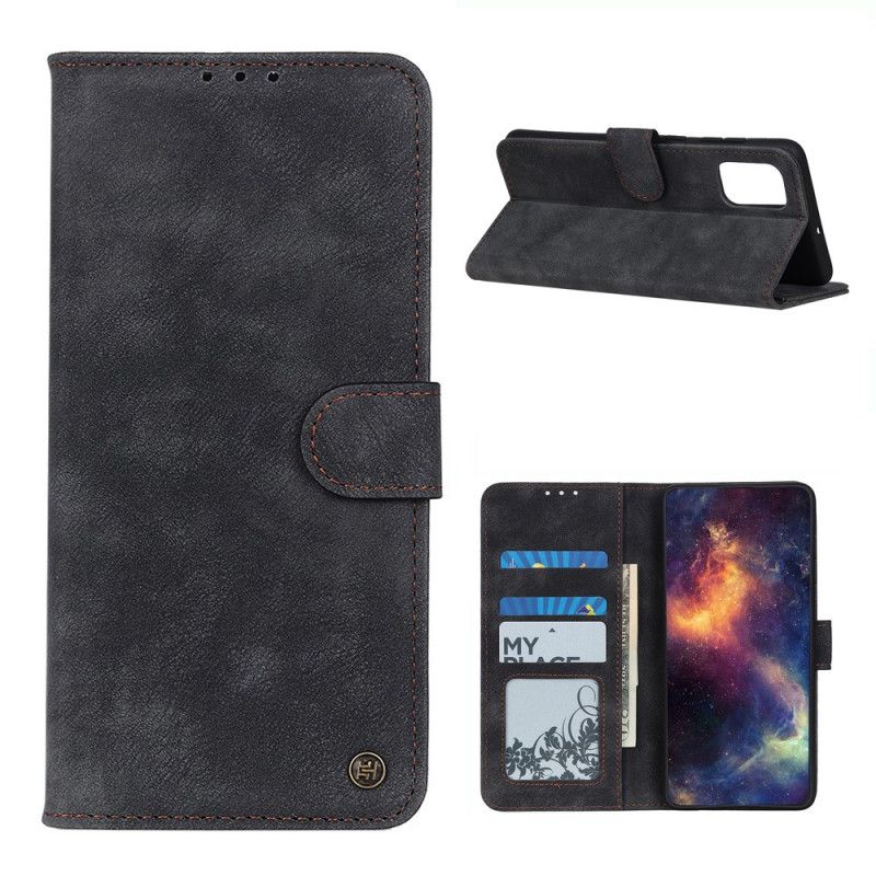 Folio Deksel Xiaomi Mi 11 Svart Vintage Skinnstil Beskyttelse
