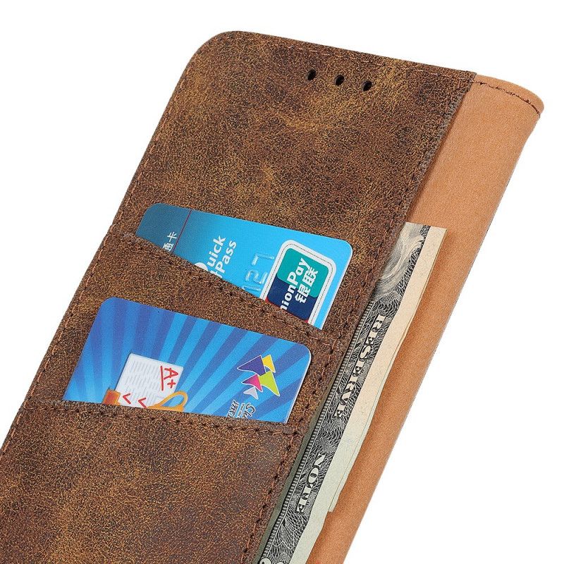 Lærdeksel Folio Deksel Xiaomi Mi 11 Grå Vintage Delt Skinn