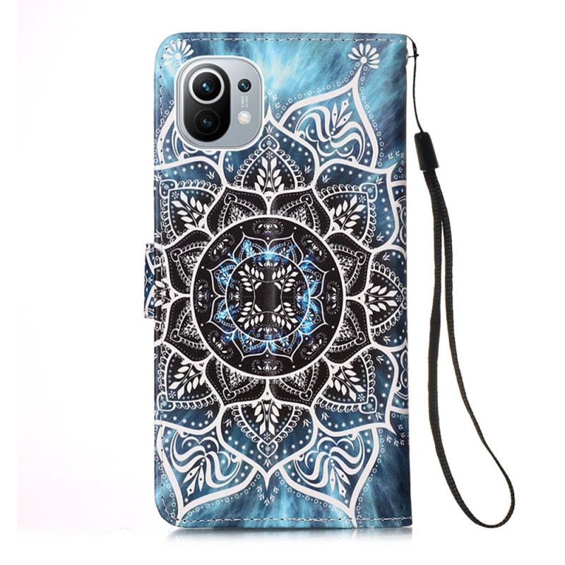 Lærdeksel Folio Deksel Xiaomi Mi 11 Mobildeksel Mandala På Himmelen