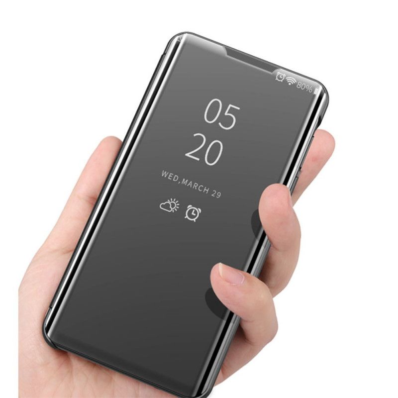 Visningsomslag Xiaomi Mi 11 Svart Speil Og Lærimitasjon