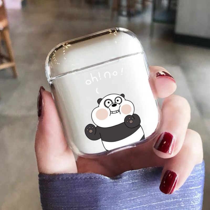 Deksel AirPods Hvit Gjennomsiktig Silikon Dyreserie