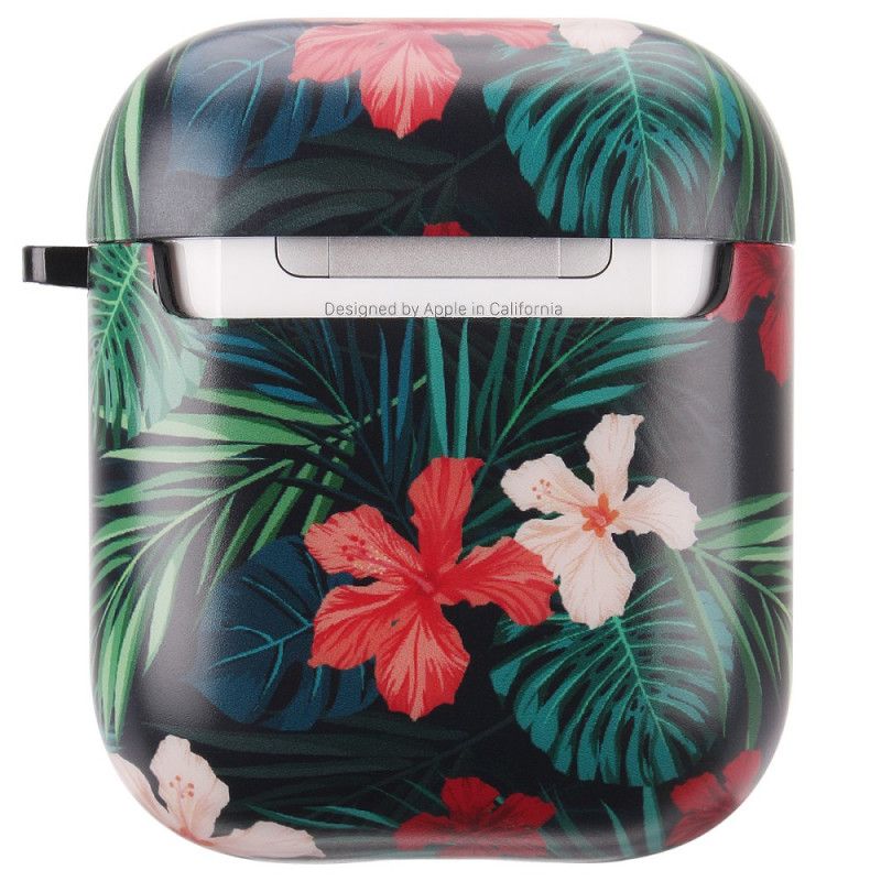 Deksel AirPods Rød Mobildeksel Stiv Blomster