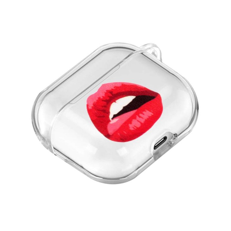 Deksel AirPods Silikonfulle Lepper Med Karabinkrok
